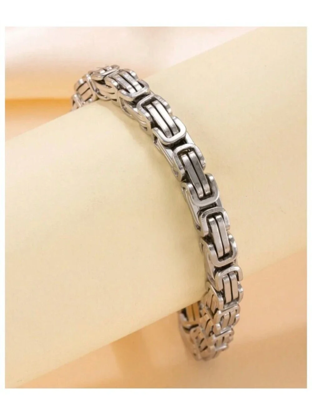 Square byzantine - Bracelet - Silver - 8